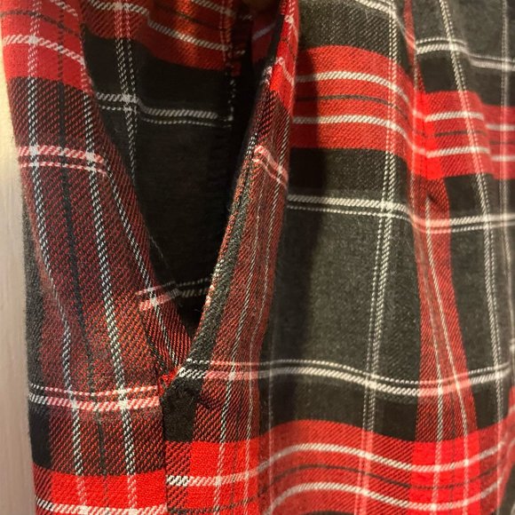 JANE BLANC PARIS M Tartan Flannel Mini Skirt Pencil Red High Waist Plaid Poket S - Picture 10 of 14